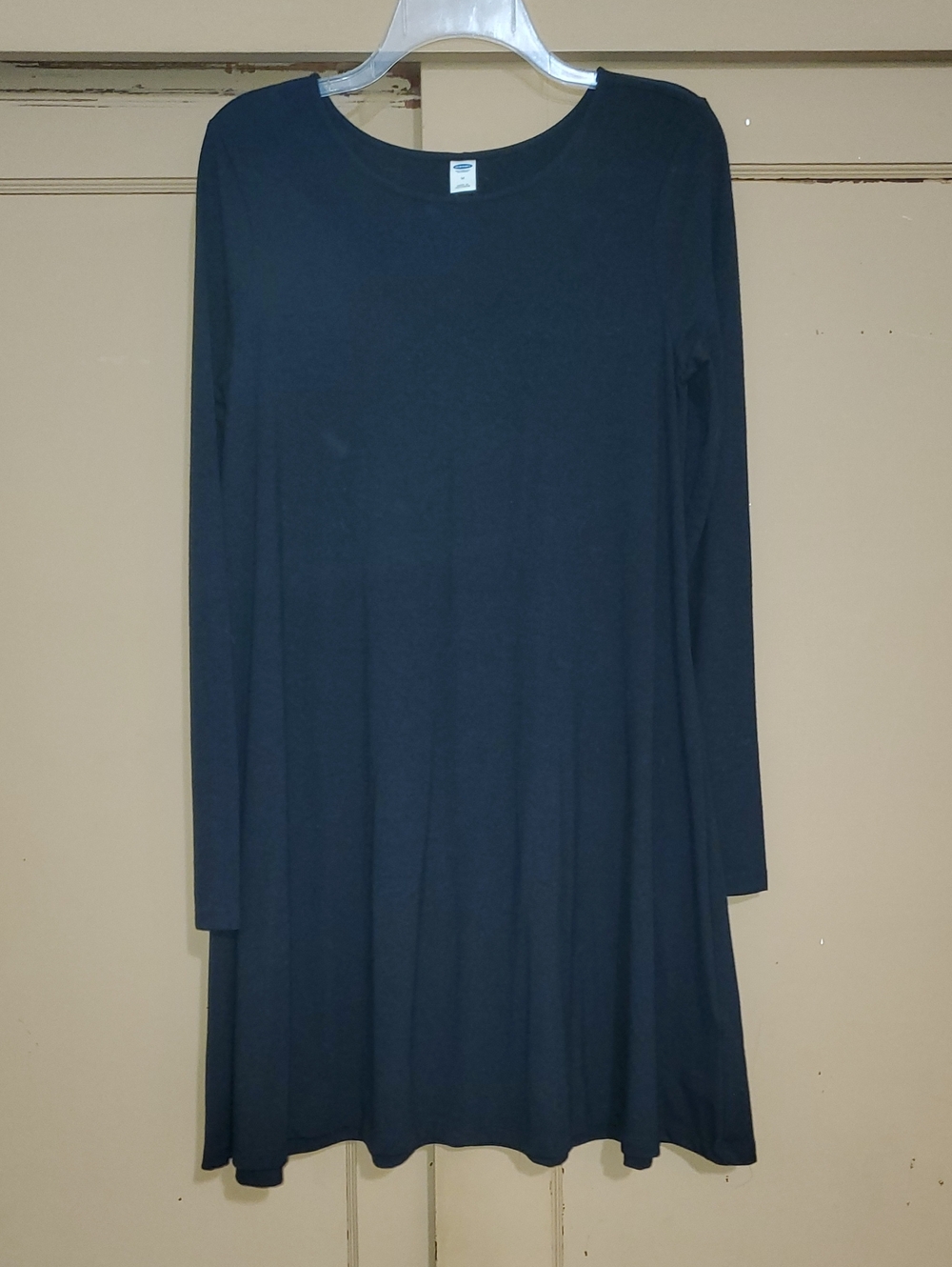 Old Navy Black Long-Sleeve Swing Dress